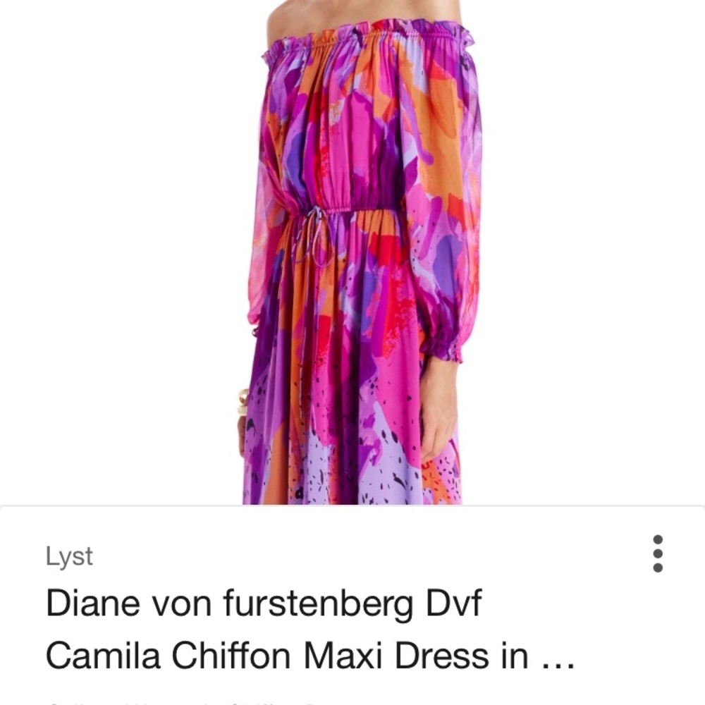 Diane Von Furstenburg pink floral Maxi - Picture 4 of 8